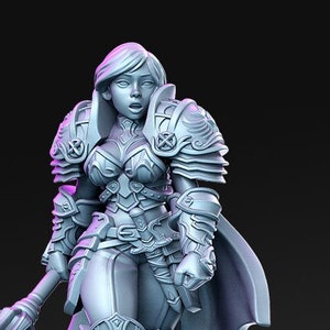 Azure - Female Mage - 100mm - Unpainted Mini for TTRPGs (D&D, DnD, Dungeons  and Dragons, Pathfinder, Frostgrave)