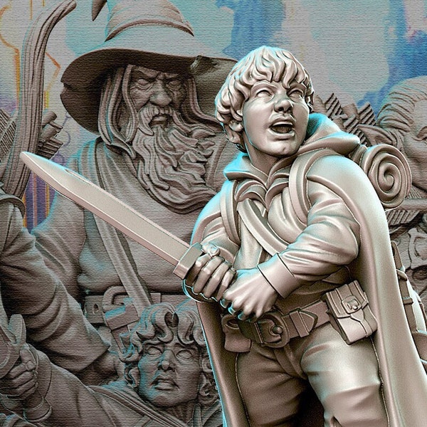 Pippin, Halfling Rogue - Unpainted Mini for TTRPGs (D&D, DnD, Dungeons and Dragons, Pathfinder, Frostgrave)