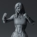 Female Boxer - Approximately 100mm - Unpainted Resin Statue for Painting and Collections 