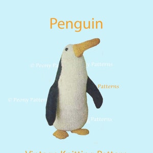 Vintage penguin knitting pattern   l PDF Instant Download