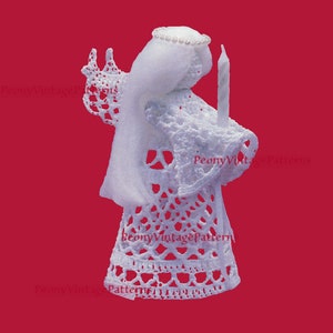 Vintage Victorian Lace Angel Christmas decoration ornament crochet  pattern   l PDF Instant Download