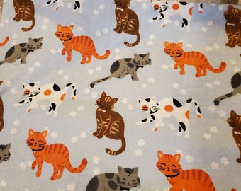 Tabbies and Calicos  Refillable, Washable, Reversible Flannel Mat Toy With Catnip For Cats of All Ages