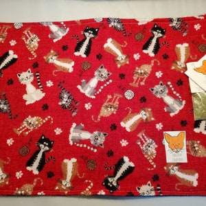 Rote Flanell Katzenminze Katzenmatte: Waschbares & wiederbefüllbares Katzenkissen