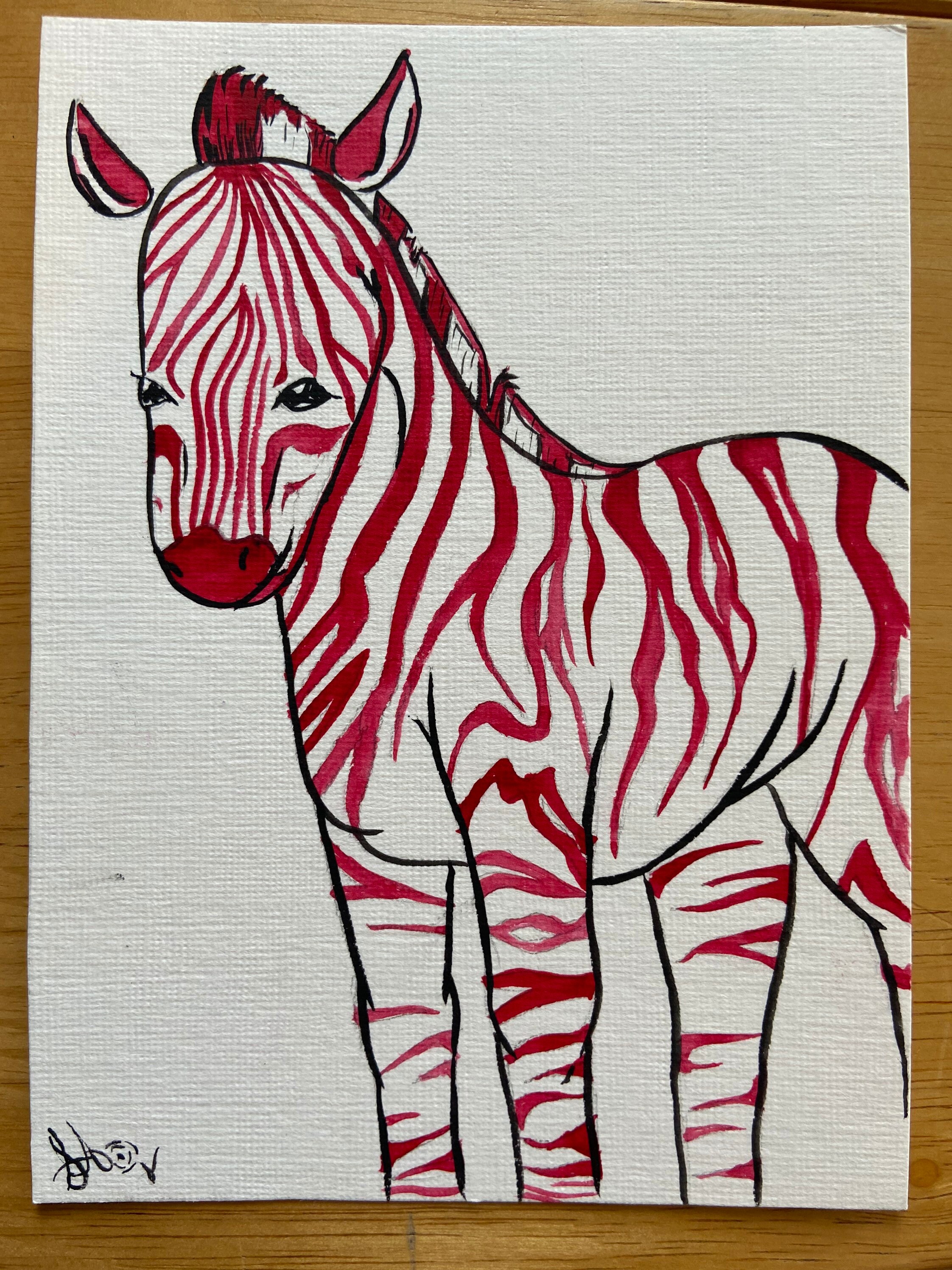 Red Zebra | Etsy
