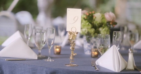 Table Number Holders Photo Holder Golden Vine Floral Ornate Etsy