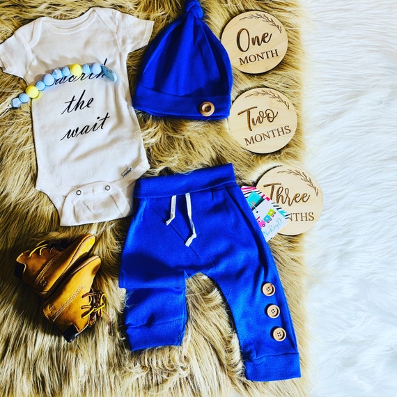 Dark blue newborn baby cotton outfit/baby boy outfit /cotton Etsy