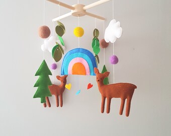 buffalo plaid baby mobile