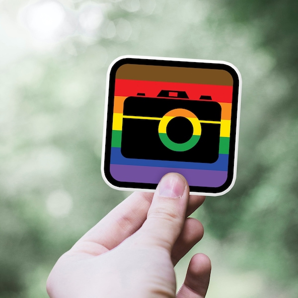 Queer Pride Camera Sticker