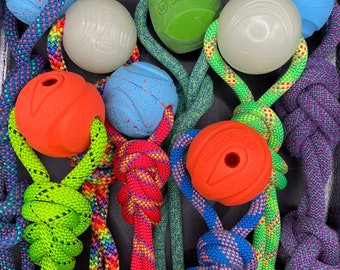 Climbing Rope Dog Toy Ball Tug