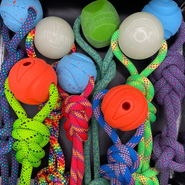 Dog Ball and Rope Etsy