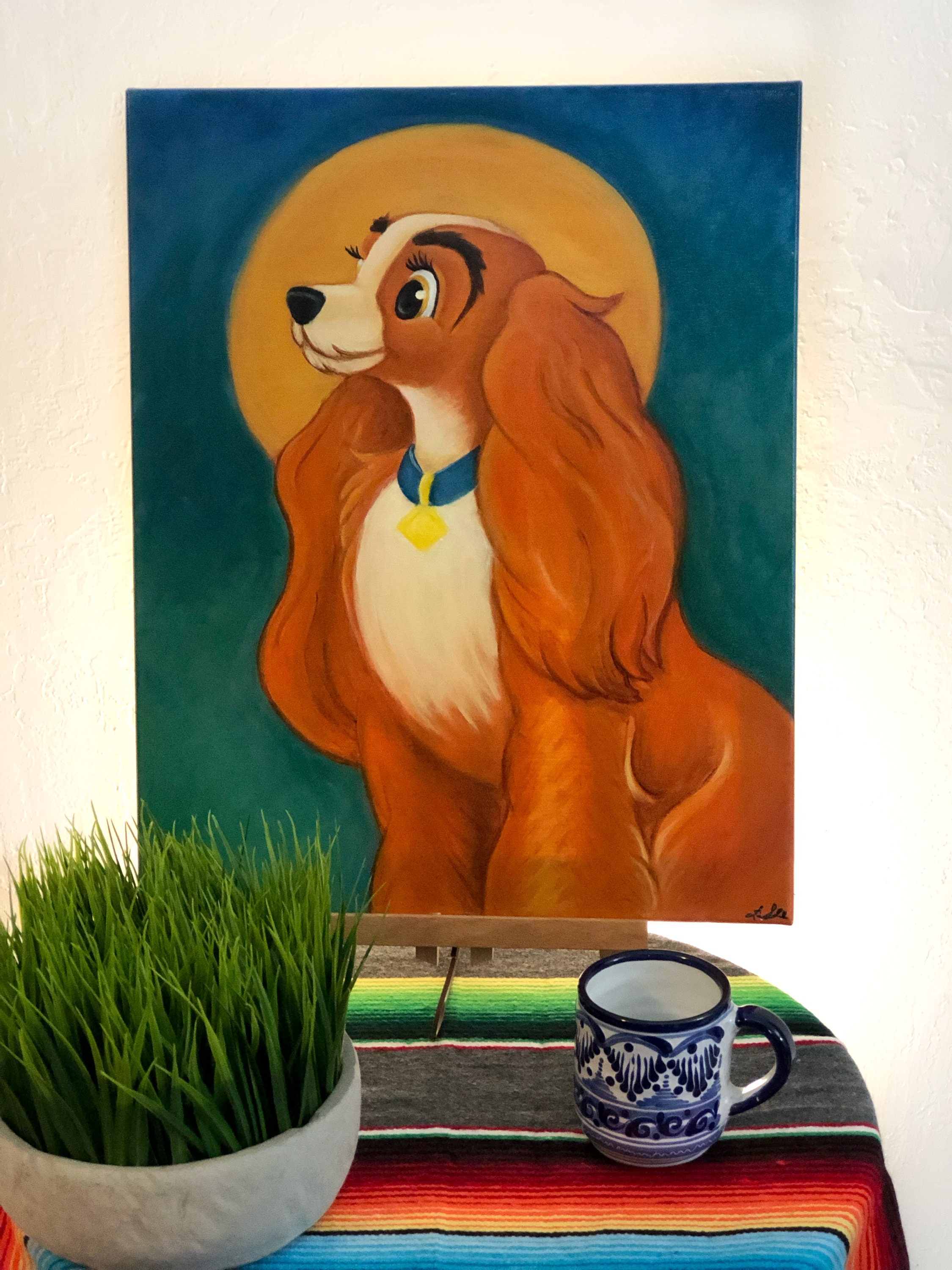 Lady and the Tramp Our Lady Art Print Original | Etsy