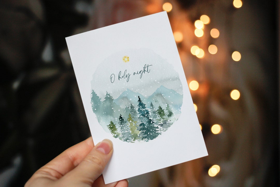 O Holy Night Christmas Card DIY Christmas Cards Download and