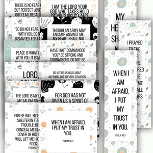 Bible Verse Cards | Do Not Fear | Scripture Cards | Bible Bookmarks | Bible Journaling | Verse Memorization | Instant Download |  Printable