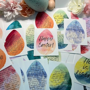 Printable EASTER Passion Holy Week Resurrection Egg Cards | Easter Gift | Easter Decoration | Easter Banner  | Easter Countdown Scripture