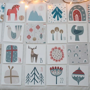 Advent Calendar Card Set with Bible Verses : Scandinavian Designs. A Christmas Tradition for the Whole Family