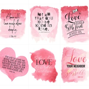 Seu cartão de amor com versículos da Bíblia sobre o amor | Dia dos Namorados ou sempre que você quiser compartilhar a Palavra de Deus | Imprima-se hoje