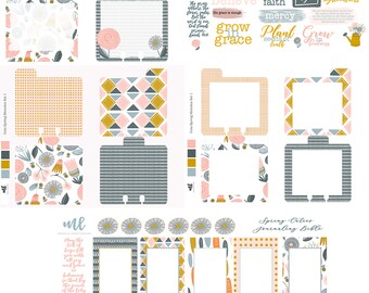 Memory Dex Set | Faith Bible Journaling Index Card and Sticker Set  | Plant and Grow Faith Set | Spring Cuties | Digital Download | MemDex