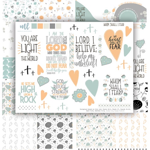 Bible Journaling Bible Study Scrapbook Background Papers and Etsy
