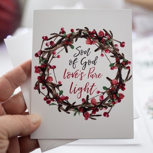 Christliche Weihnachtskarte ""Son of God Love's Pure Light"" aus dem Winter Wonderland Set | DIY - Downloaden und selbst drucken