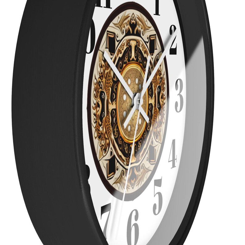 Numerical White Tribal Wall Clock, Native American Style, Aztec Theme ...
