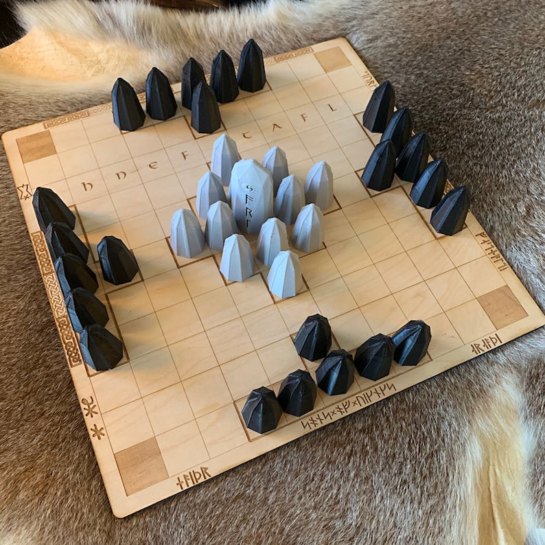 Hnefatafl Board Game Plastic Pieces Etsy