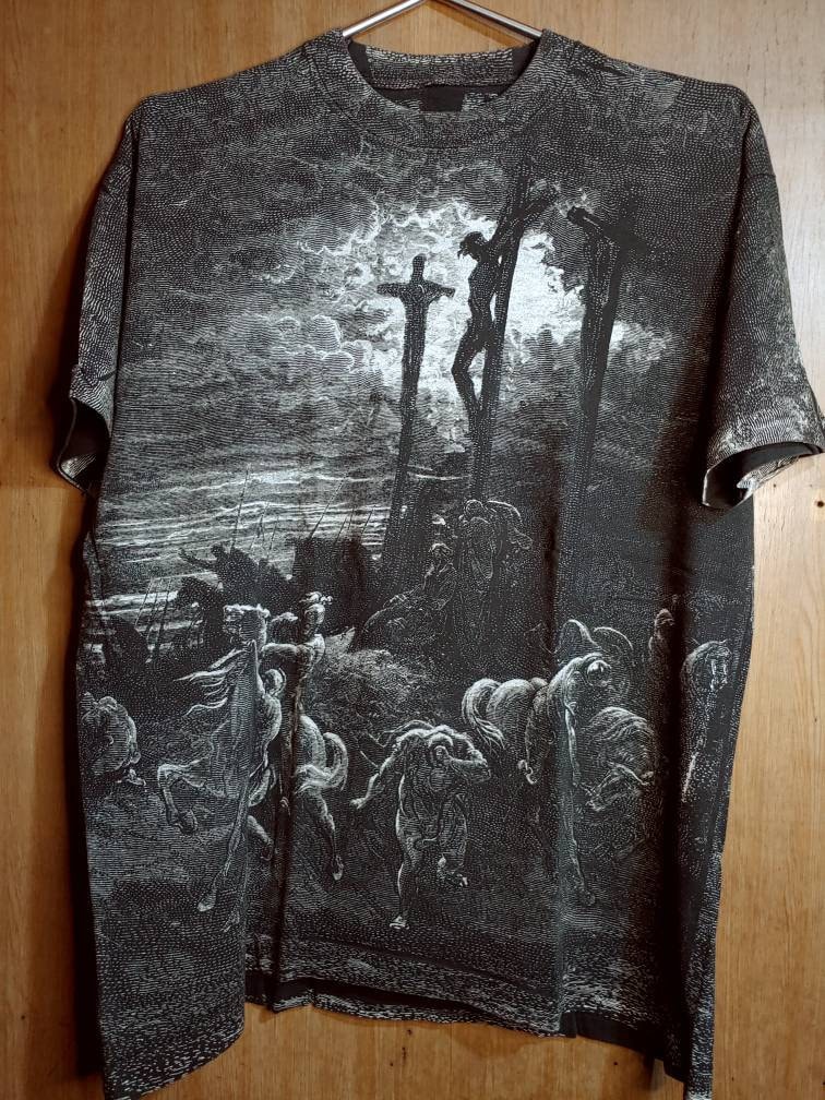 Vintage Gustave Dore Crucifixion All Over Print Shirt - Etsy