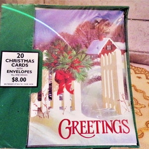Vintage Christmas "Grußkarten mit Umschlägen von The Paper Magic Group, versiegelt, USA