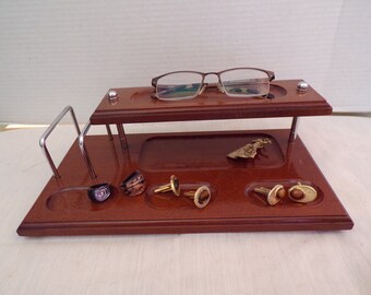 Vintage Men's Valet Desk Jewelry Organizer/Caddy