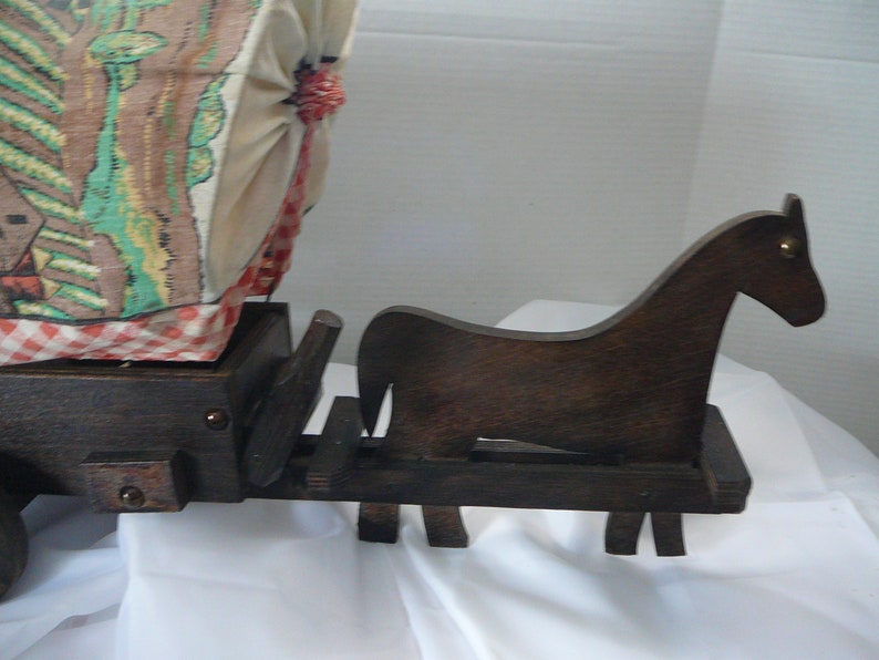 Vintage Stagecoach Folk Art Night Light Lamp Horse Drawn Western ...