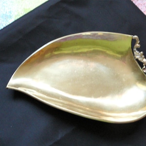 Vintage Massiv Messing Schmuckschale, Schmuckschale, Ringschale 9 x 6