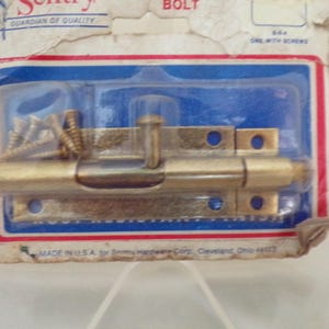 Vintage Steel Barrel Bolts 2&quot; Bull Dog with Screws and a 3&quot; Sentry with Screws for Privacy, Security, Doors and Gates NOS, USA