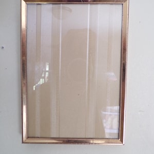 Vintage Brass over Steel Ornate Scrollwork 5 x 7 Photo Frame