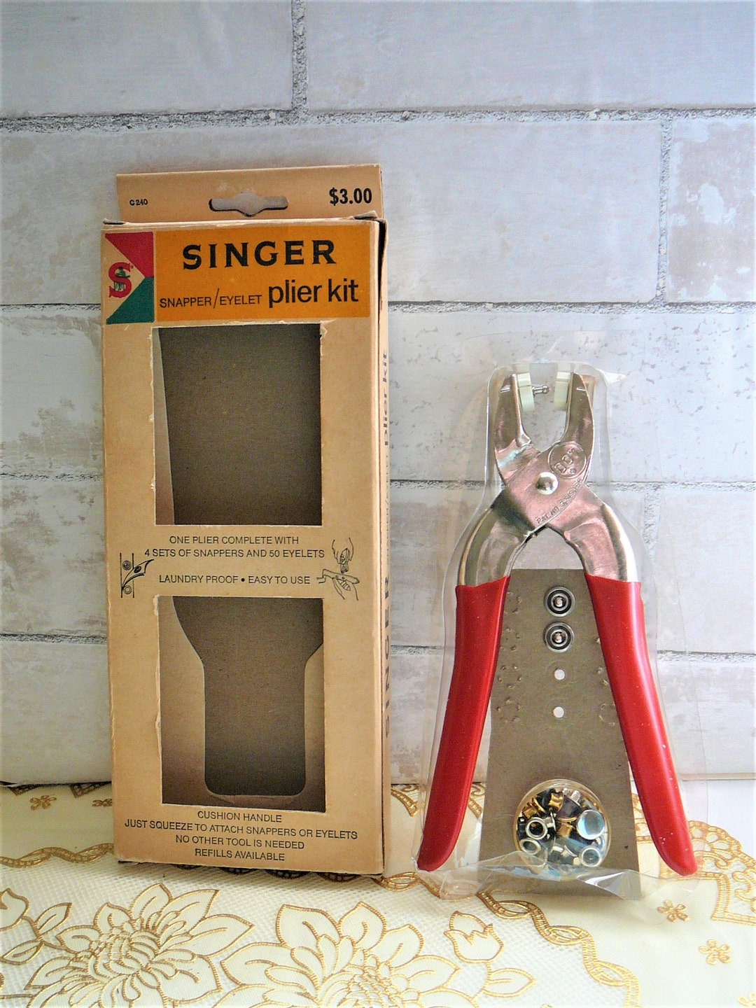 Vintage Singer Snapper and Eyelet Plier Kit in Original Box Etsy