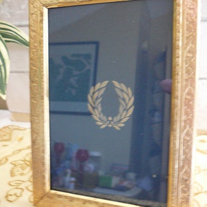 Vintage Brass over Steel Ornate Scrollwork 5 x 7 Photo Frame,Floral Details