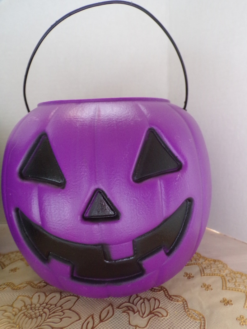 Vintage Halloween Blow Mold Big Jack Pumpkin Pail Trick or - Etsy