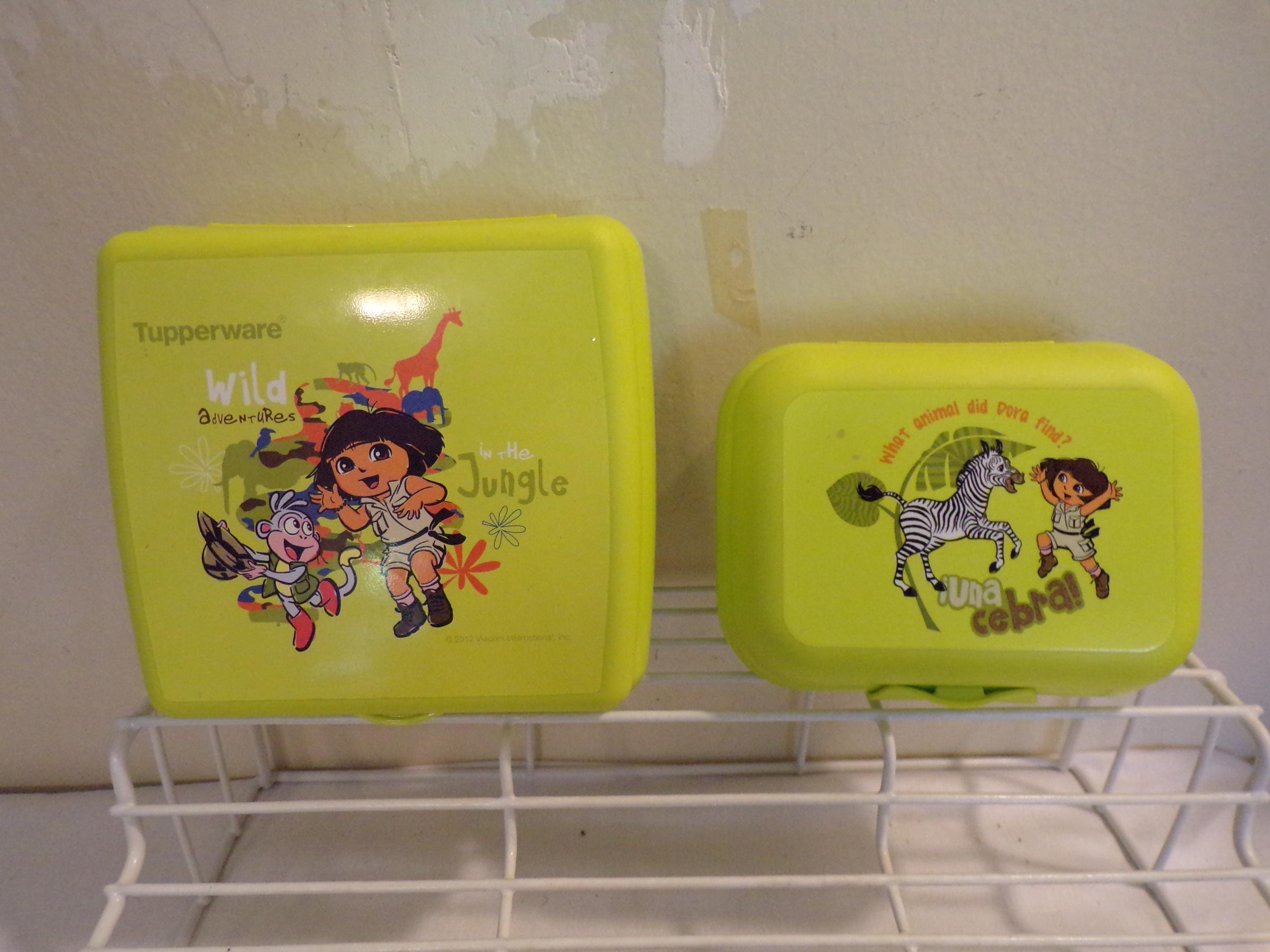 Tupperware Dora the Explorer Sandwich Keeper Clamshell Green 3752D