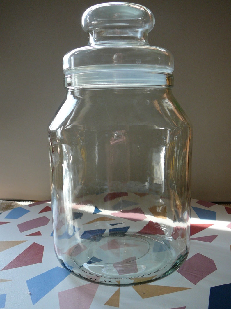 Large Apothecary Canister Jar With Lidded Rubber Seal 42 OZ. Etsy