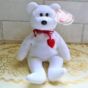 Valentines Day Gift Vintage ty Beanie Baby Valentino the Bear, Valentine&#39;s Day 2000
