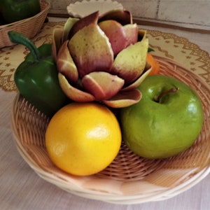 Artificial Plastic Fruit/Vegetable Basket Centerpiece, 7 Pieces image 6