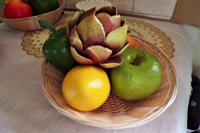 Artificial Plastic Fruit/Vegetable Basket Centerpiece, 7 Pieces image 6