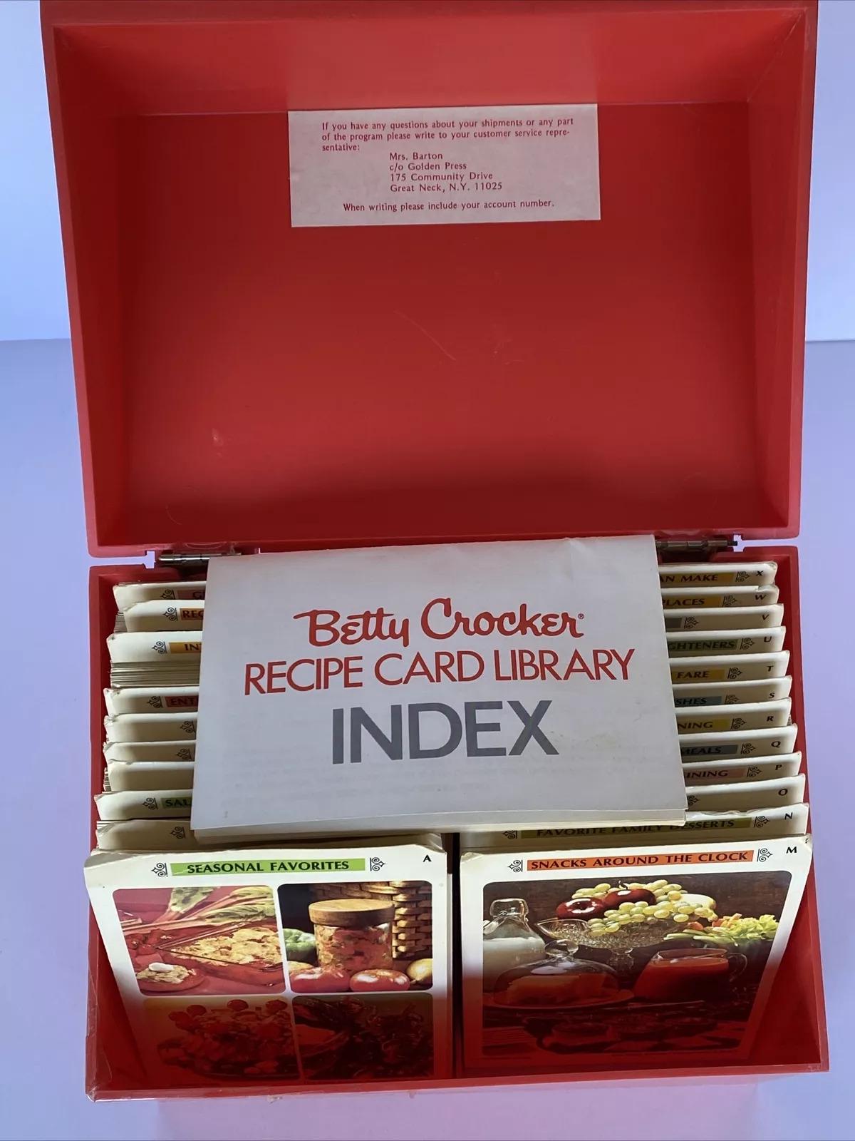Vintage Betty Crocker Recipe Card Library, Complete Set of 24