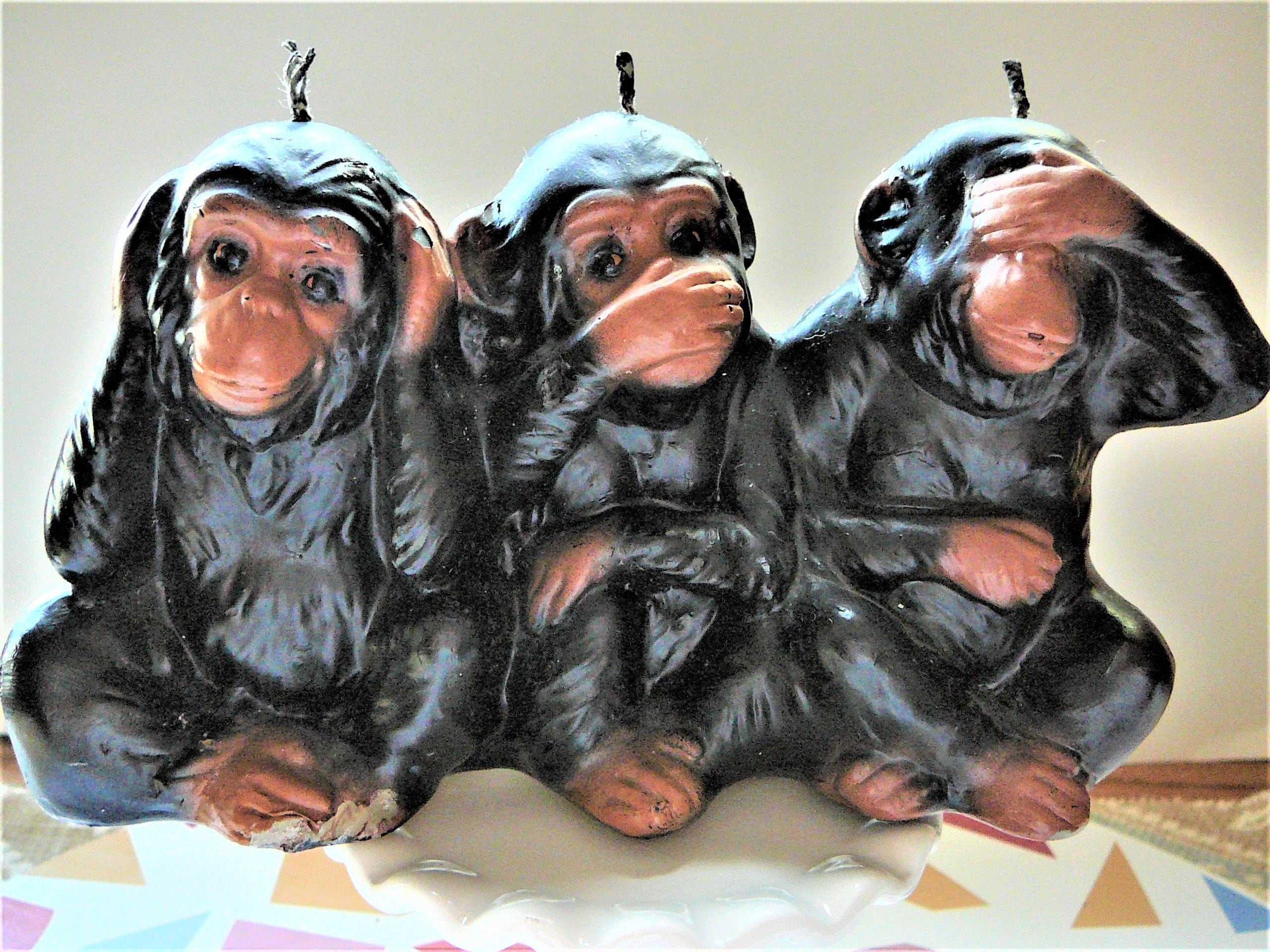 3 Wise Monkey Hear No Evil, See No Evil, Speak No Evil Candles - Etsy