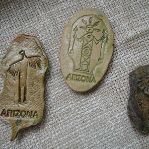 Navajo Indians, Arizona Thunderbird, and Sun-God Folk Art Magnets