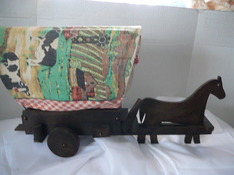 Vintage Stagecoach Folk Art Night Light Lamp Horse Drawn Western ...