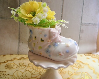 Vintage vivero bebé botín plantador de porcelana, zapato de bebé/bota UNISEX