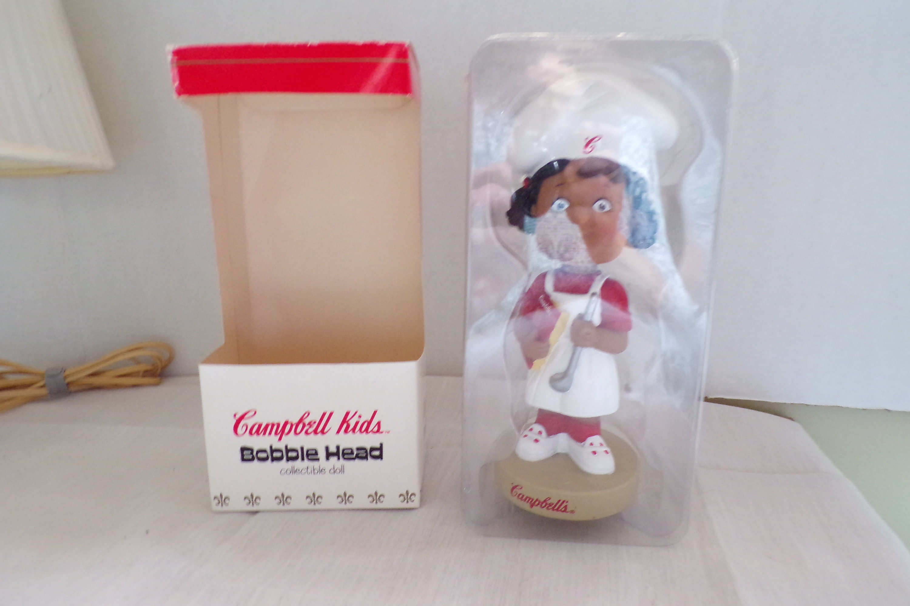 Vintage African American Campbell Kids Bobble Head Doll, Campbell