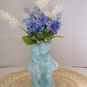Vintage Dutch Holland Children Ceramic Flower Planter 7 1/2&quot; Tall x 5&quot; Wide x 4&quot; Deep, Shawnee Planter