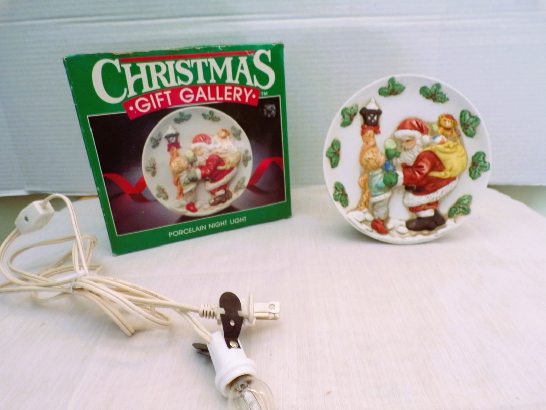 Old World Christmas Porcelain Santa Night Light, On/off Switch - Etsy