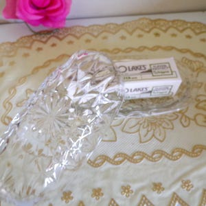 Vintage Butter Dish 1/4 Pound 2 Piece Crown Point Butter Dish and Lid, Tray 7&#39;&quot; x Lid 6 1/2&quot; by Anchor Hocking