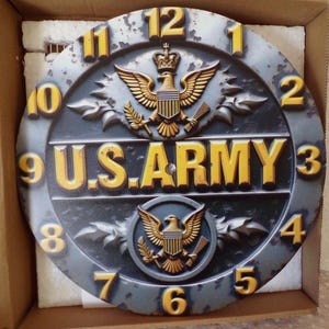 US-Army-Wanduhr, 25 cm, analog, batteriebetrieben, neuwertig